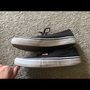 Vans black/white pro skate shoes